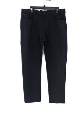 Scott James Mens 34x32 Black Slim Fit Stretch 5-Pocket Chino Trousers